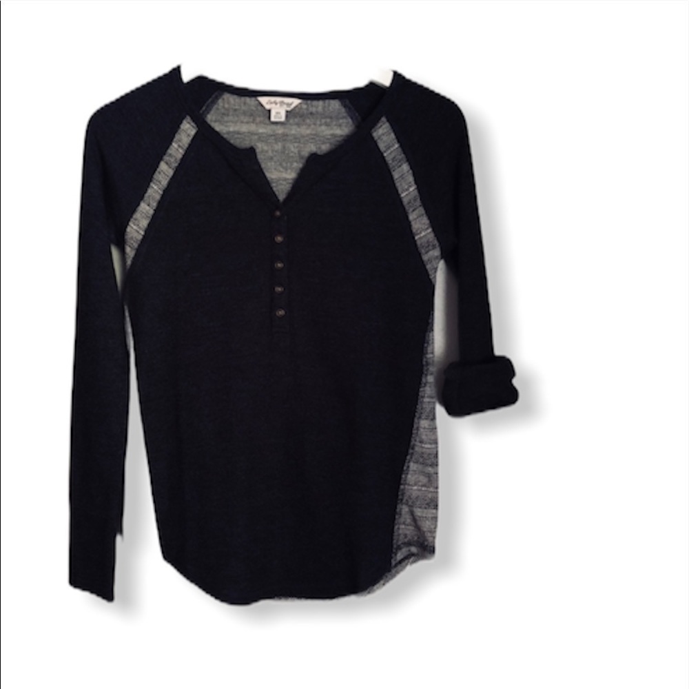 [Lucky Brand] Charcoal Gray Boho Top